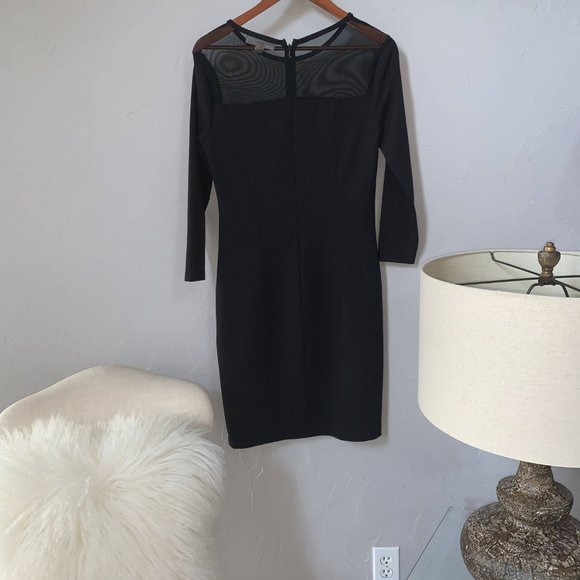 Michael Kors Black Mesh Top Dress - Picture 6 of 7